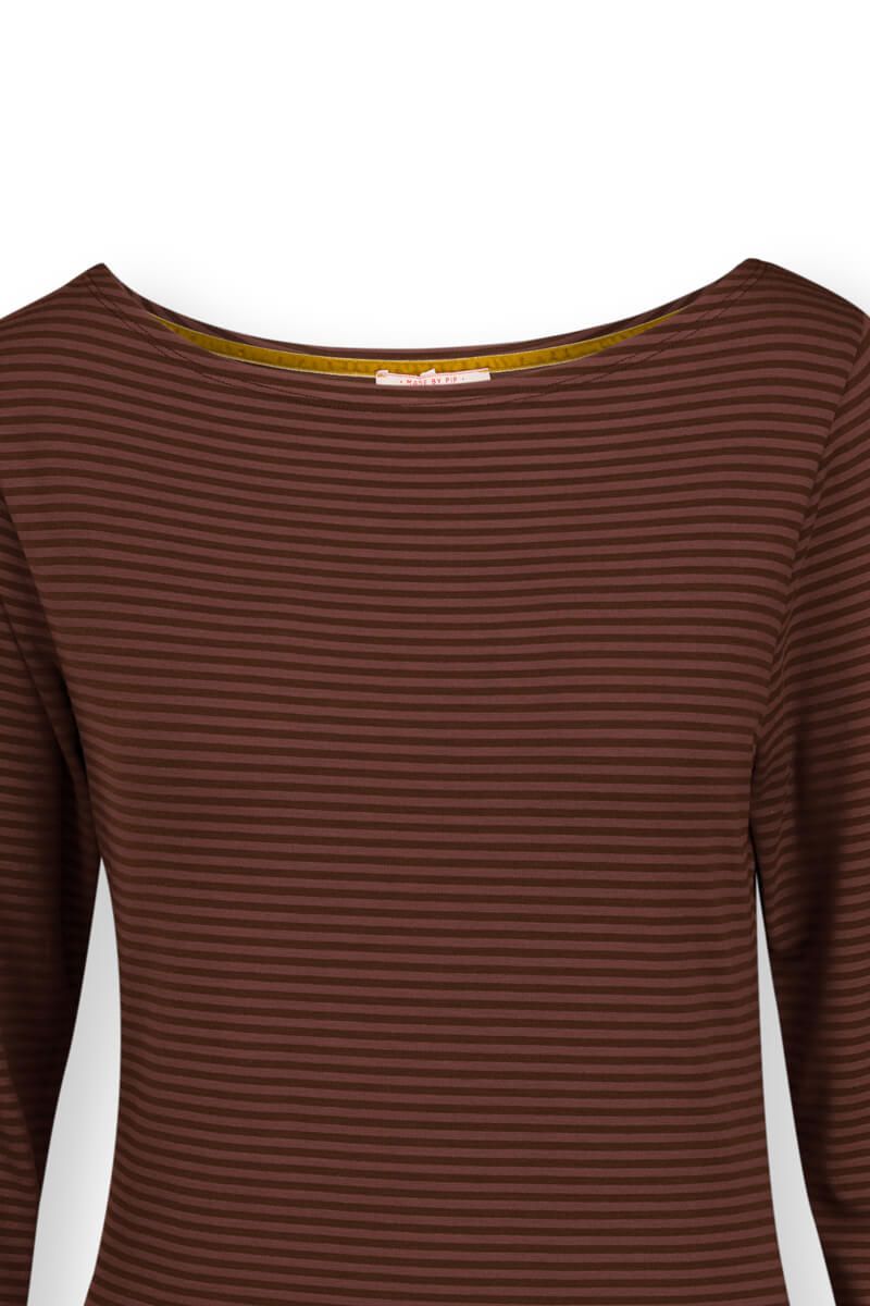Top Lange Ärmel Little Sumo Stripe Terra Rot