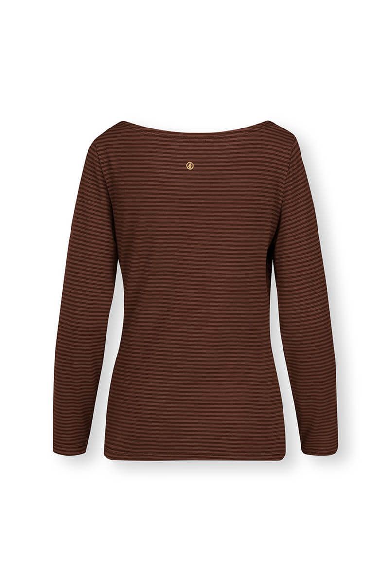 Top Lange Ärmel Little Sumo Stripe Terra Rot