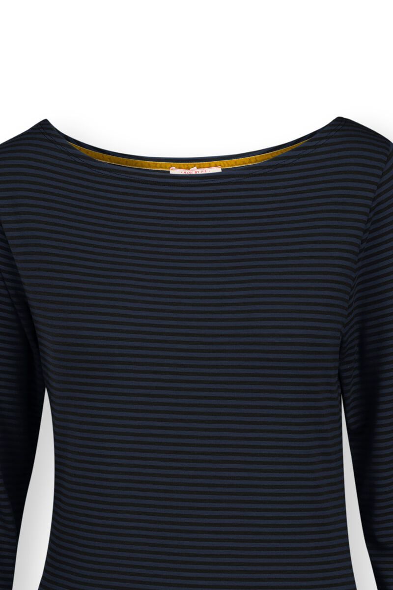 Top Lange Mouw Little Sumo Stripe Donkerblauw