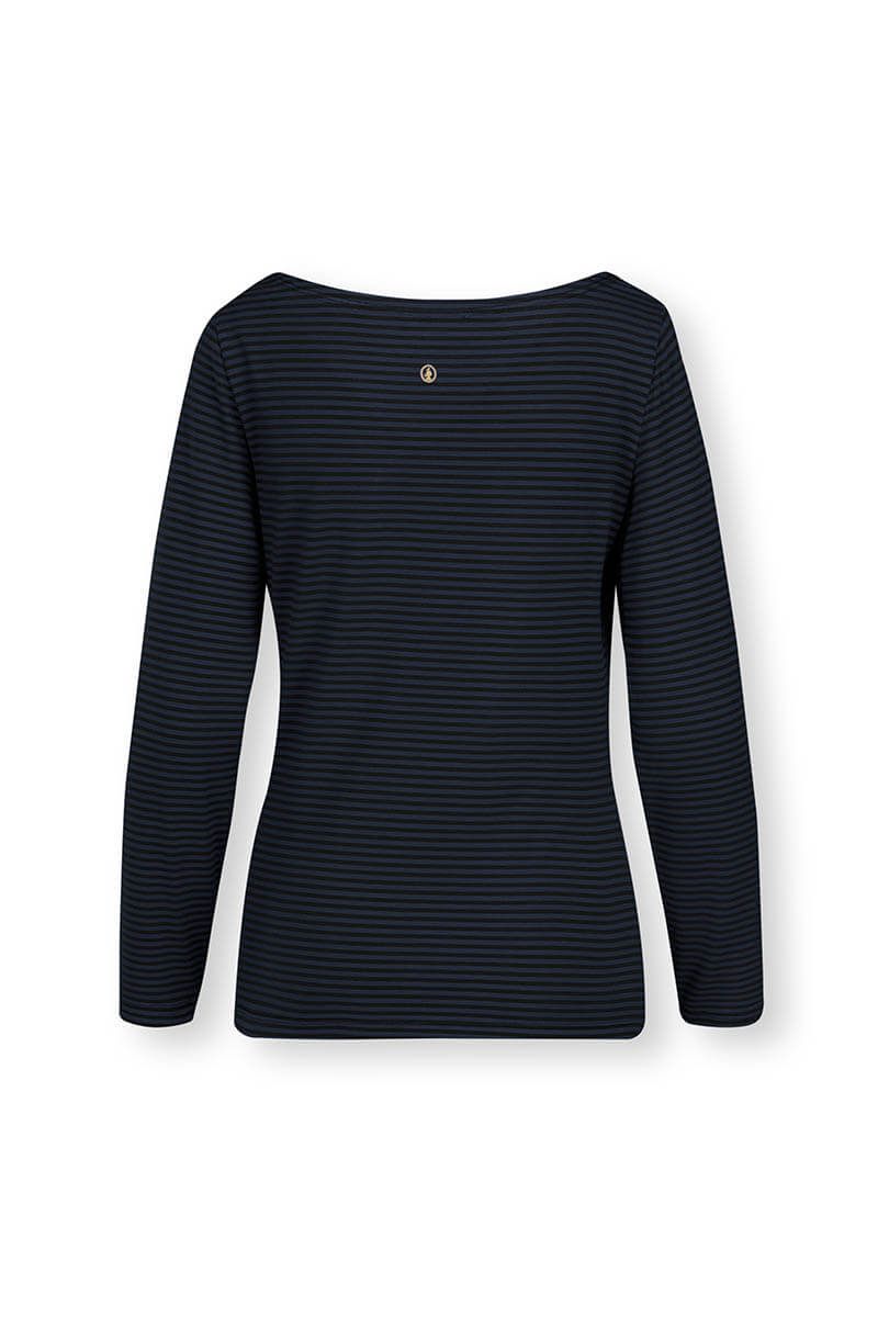 Top Lange Mouw Little Sumo Stripe Donkerblauw
