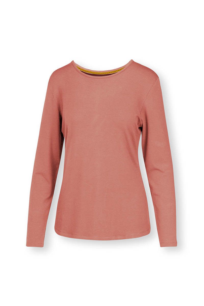 Top Long Sleeve Solid Pink