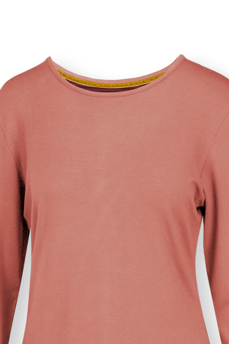 Top Long Sleeve Solid Pink