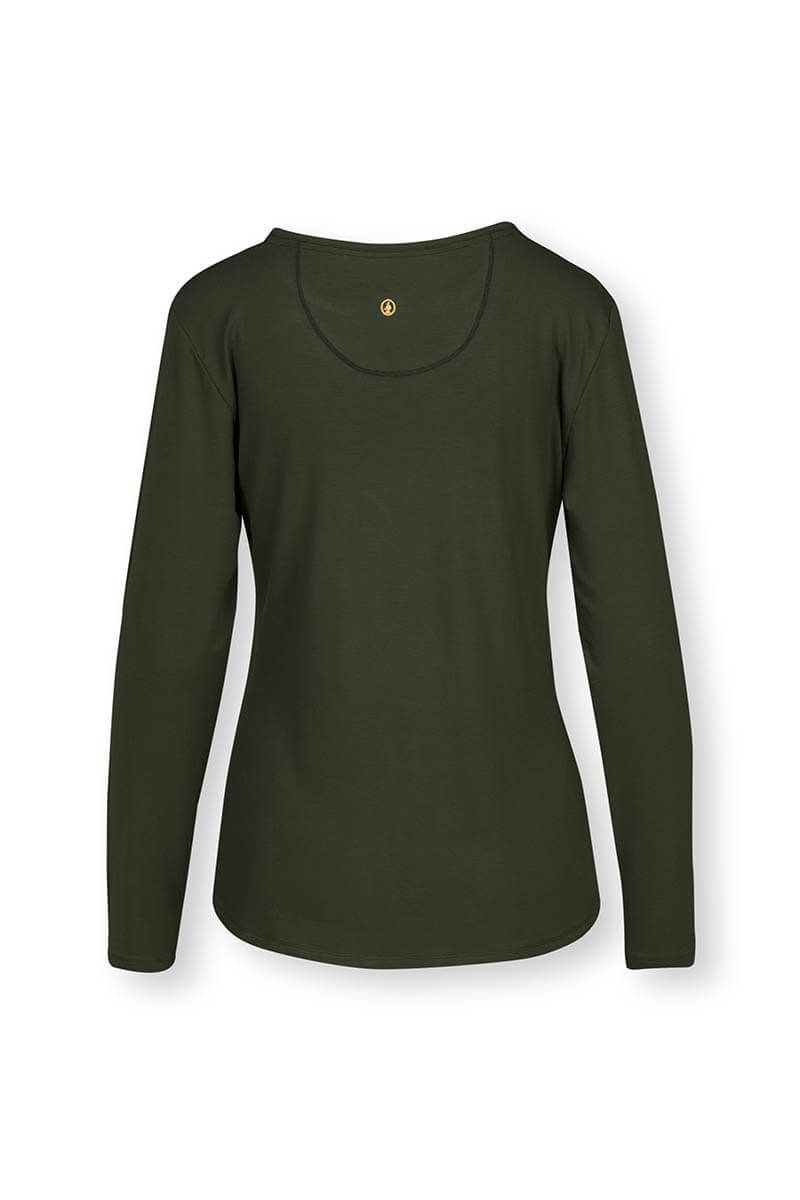 Top Long Sleeve Solid Green