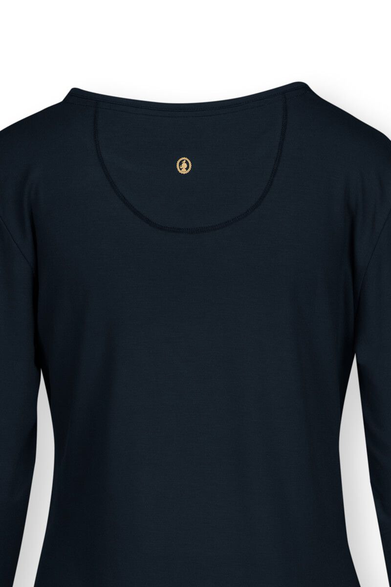 Top Long Sleeve Solid Blue