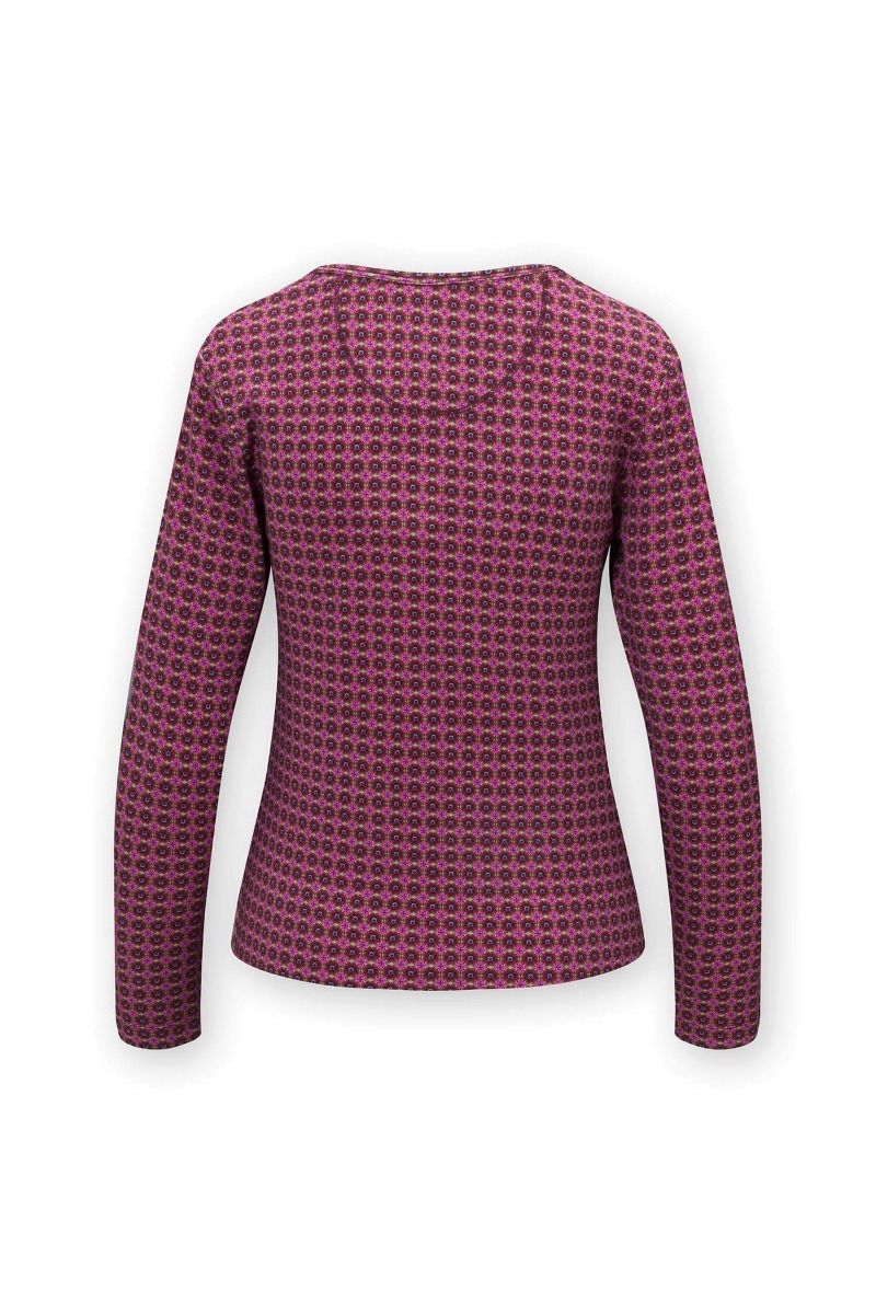 Top Lange Ärmel Clover Rosa