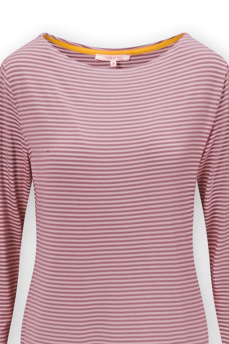 Top Lange Mouw Little Sumo Stripe Lila