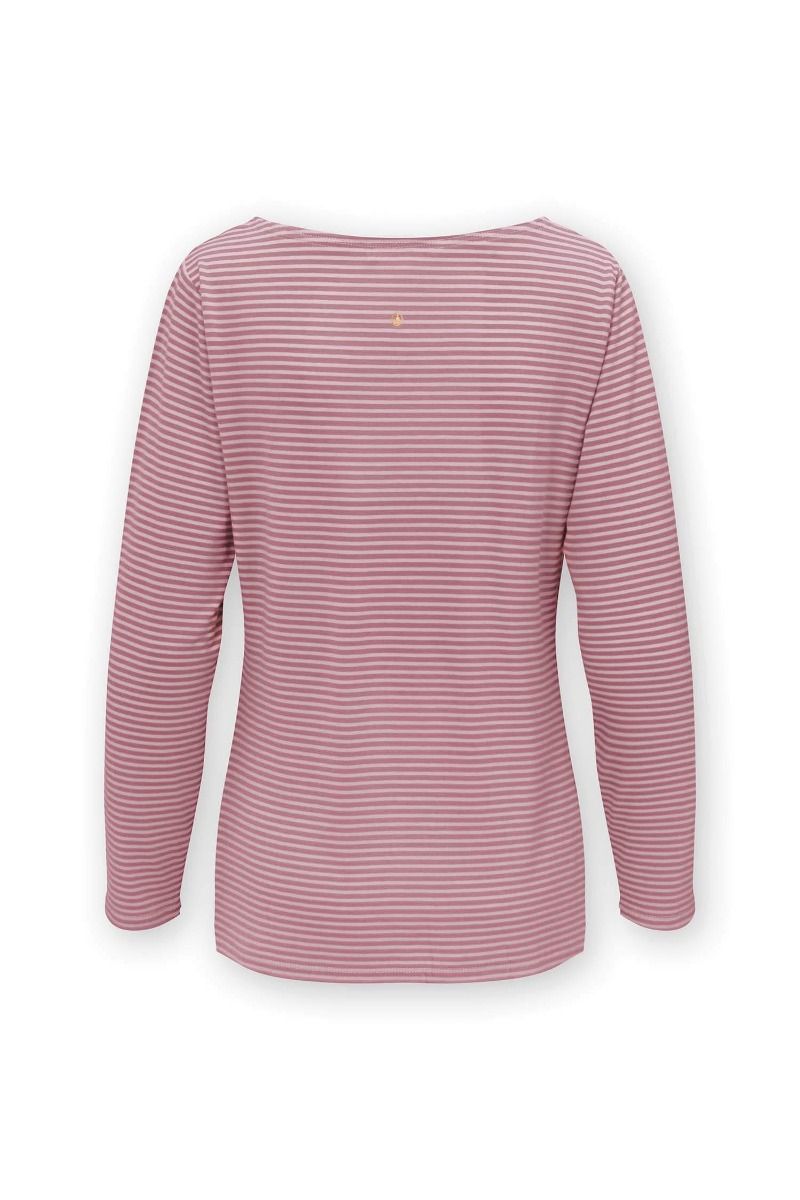 Top Lange Ärmel Little Sumo Stripe Lila