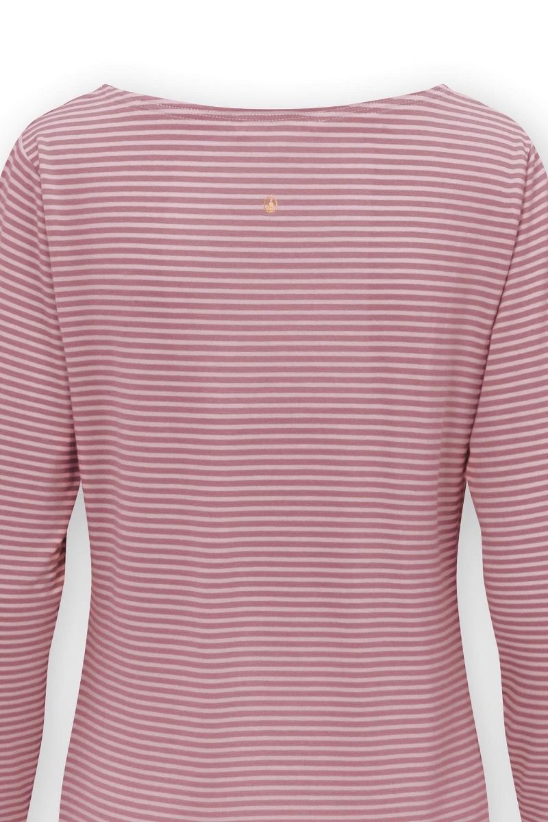 Top Lange Ärmel Little Sumo Stripe Lila