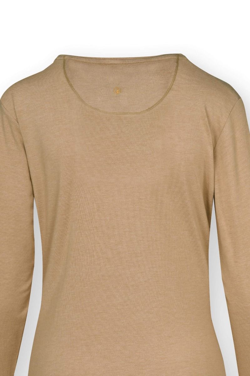 Tom Top Lange Mouw Melee Solid Camel