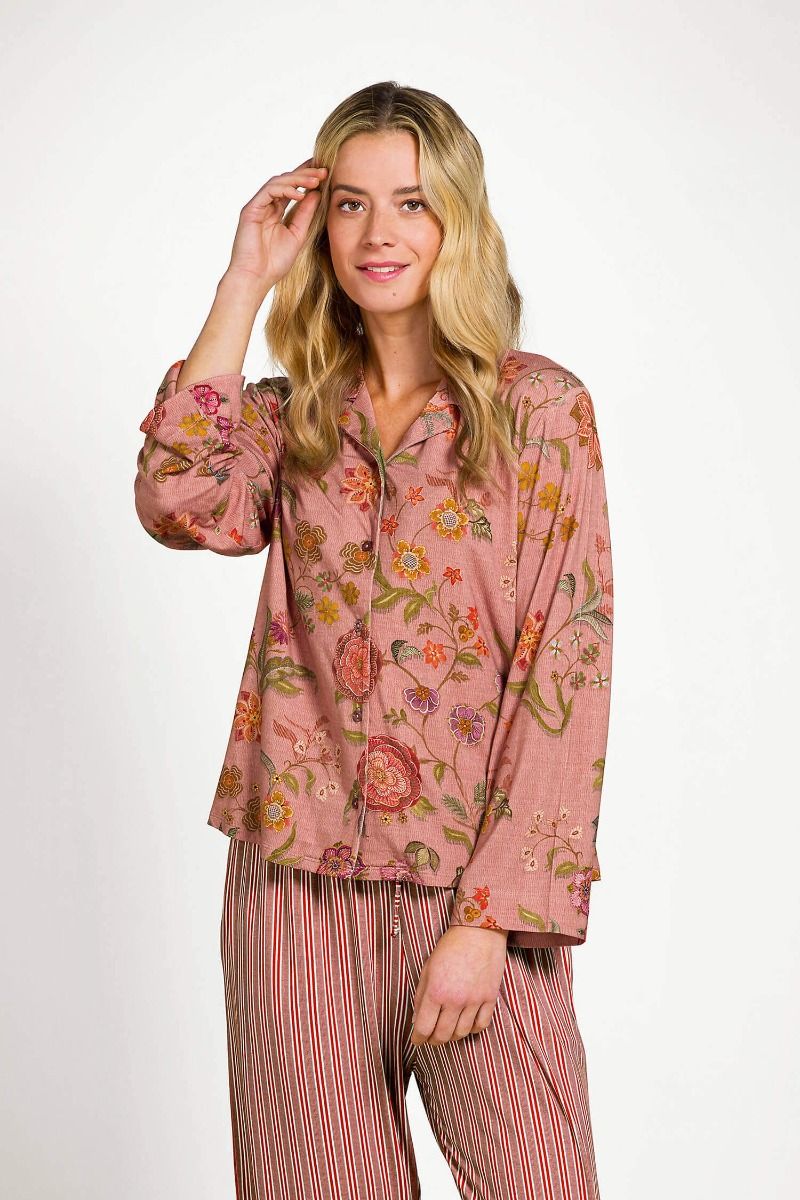 Faye Long Sleeve Top Coco Flower Coral