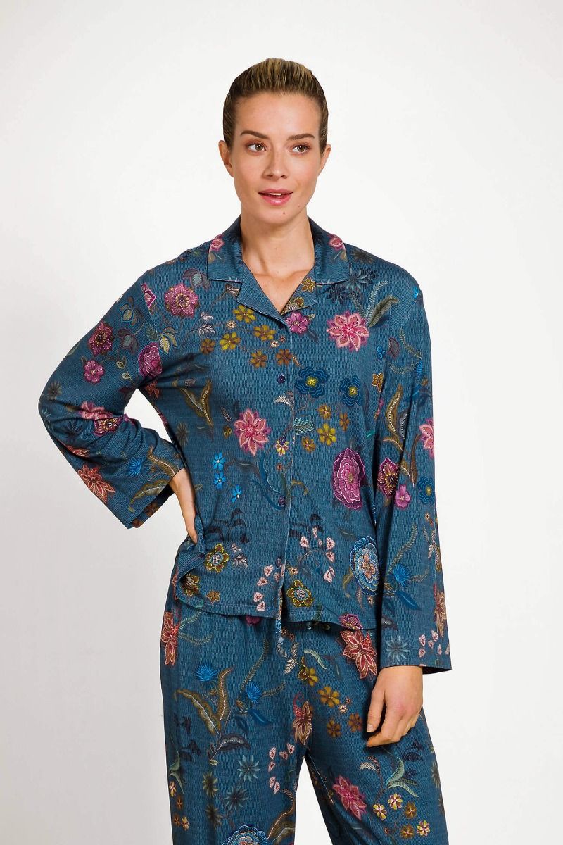Faye Long Sleeve Top Coco Flower Blue