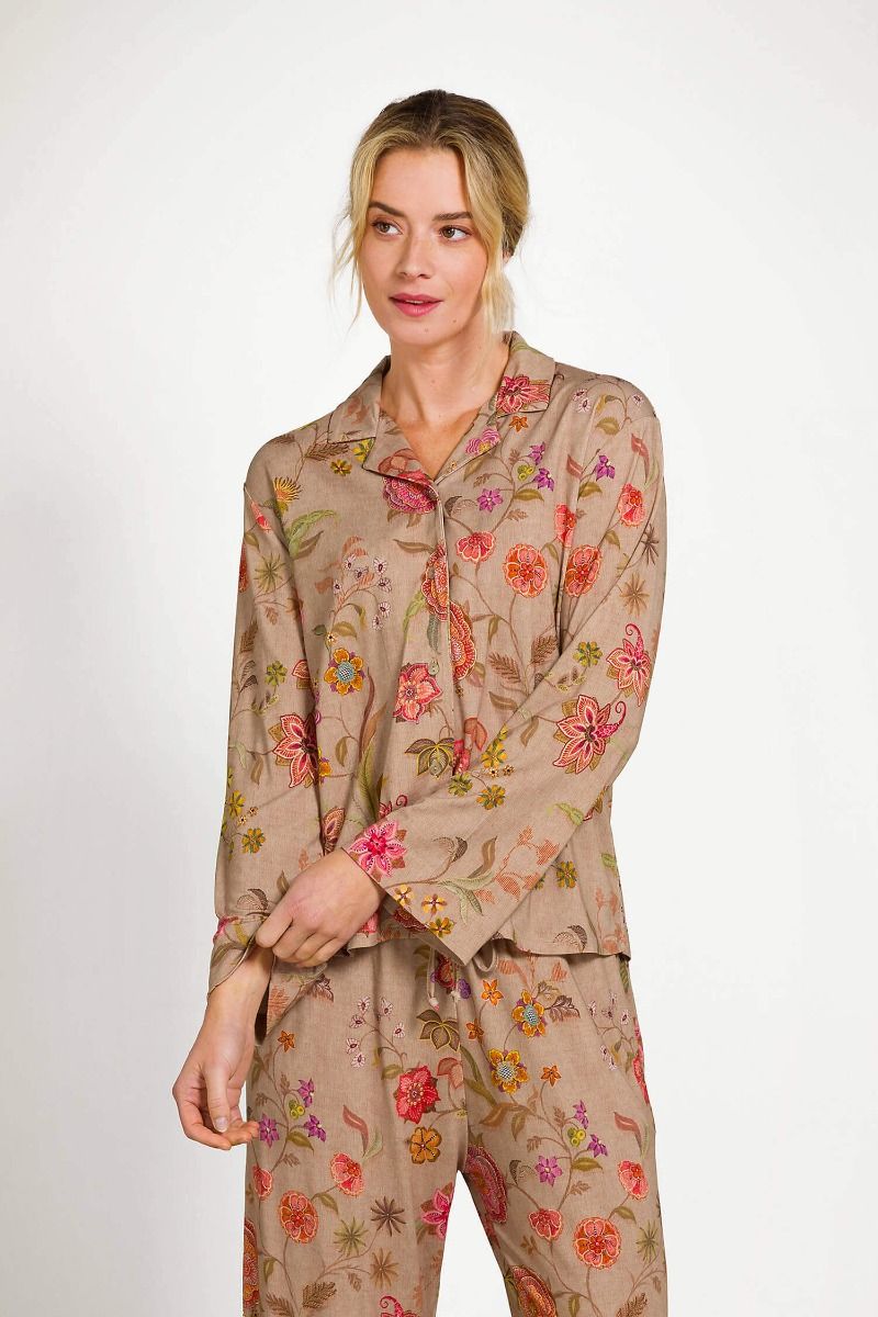 Faye Long Sleeve Top Coco Flower Sand