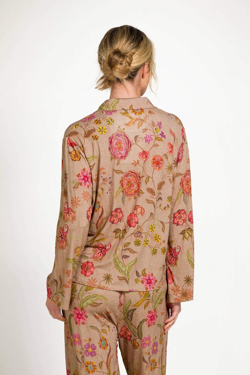 Faye Long Sleeve Top Coco Flower Sand