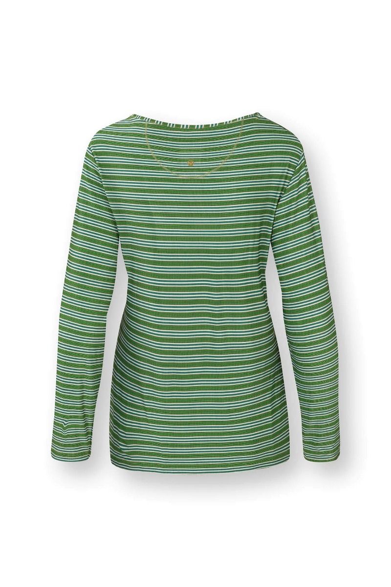 Trice Top à Manches Longues Kente Stripe Vert 