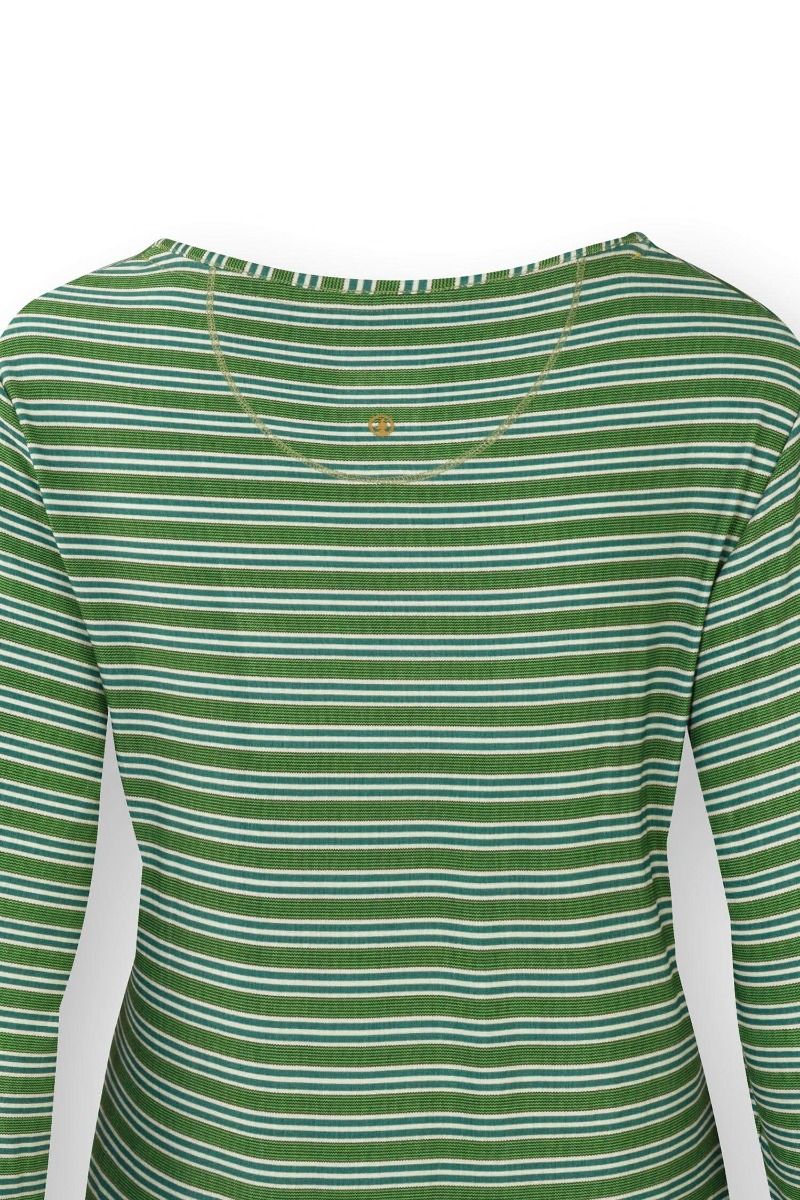 Trice Top à Manches Longues Kente Stripe Vert 