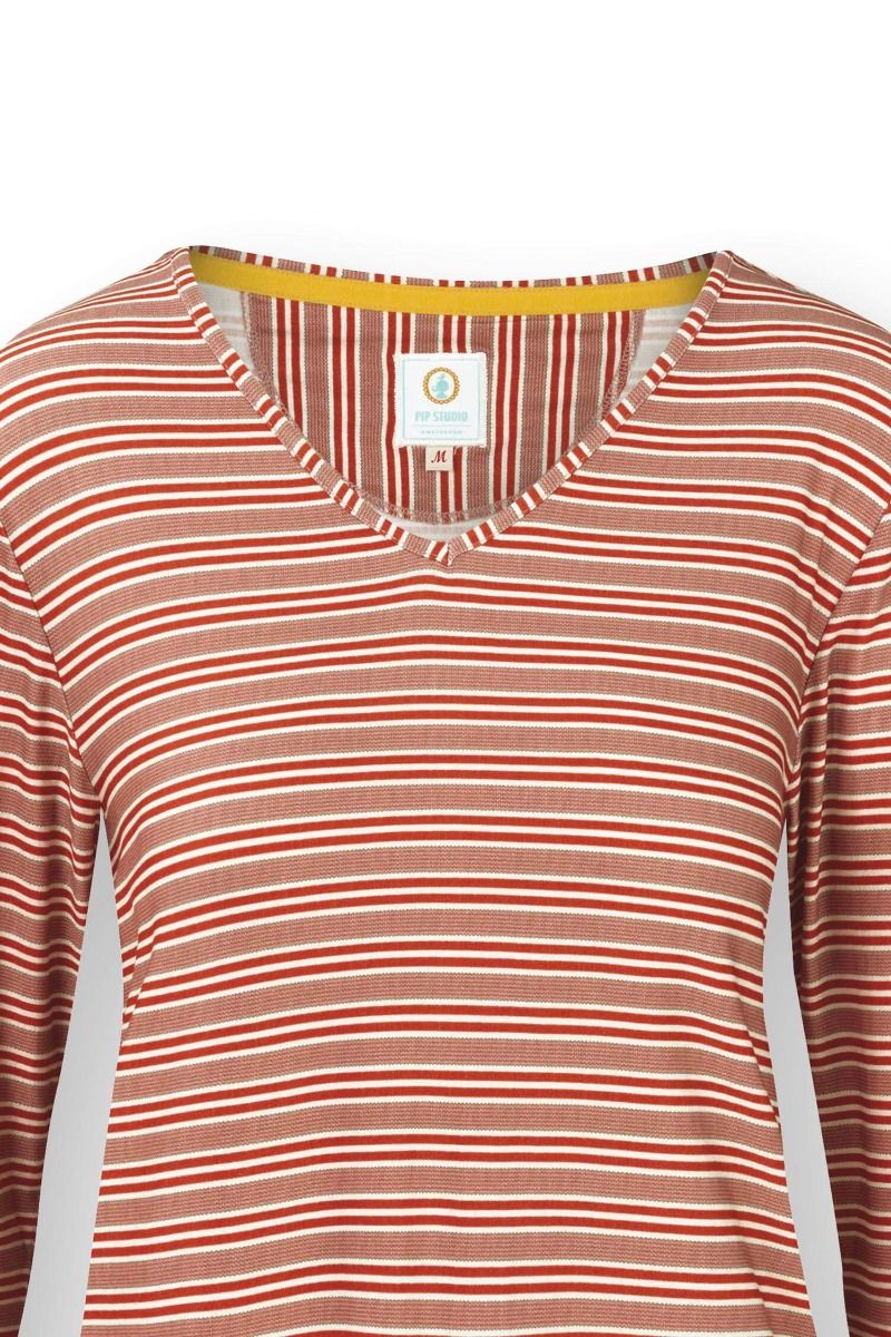 Trice Top à Manches Longues Kente Stripe Rose 