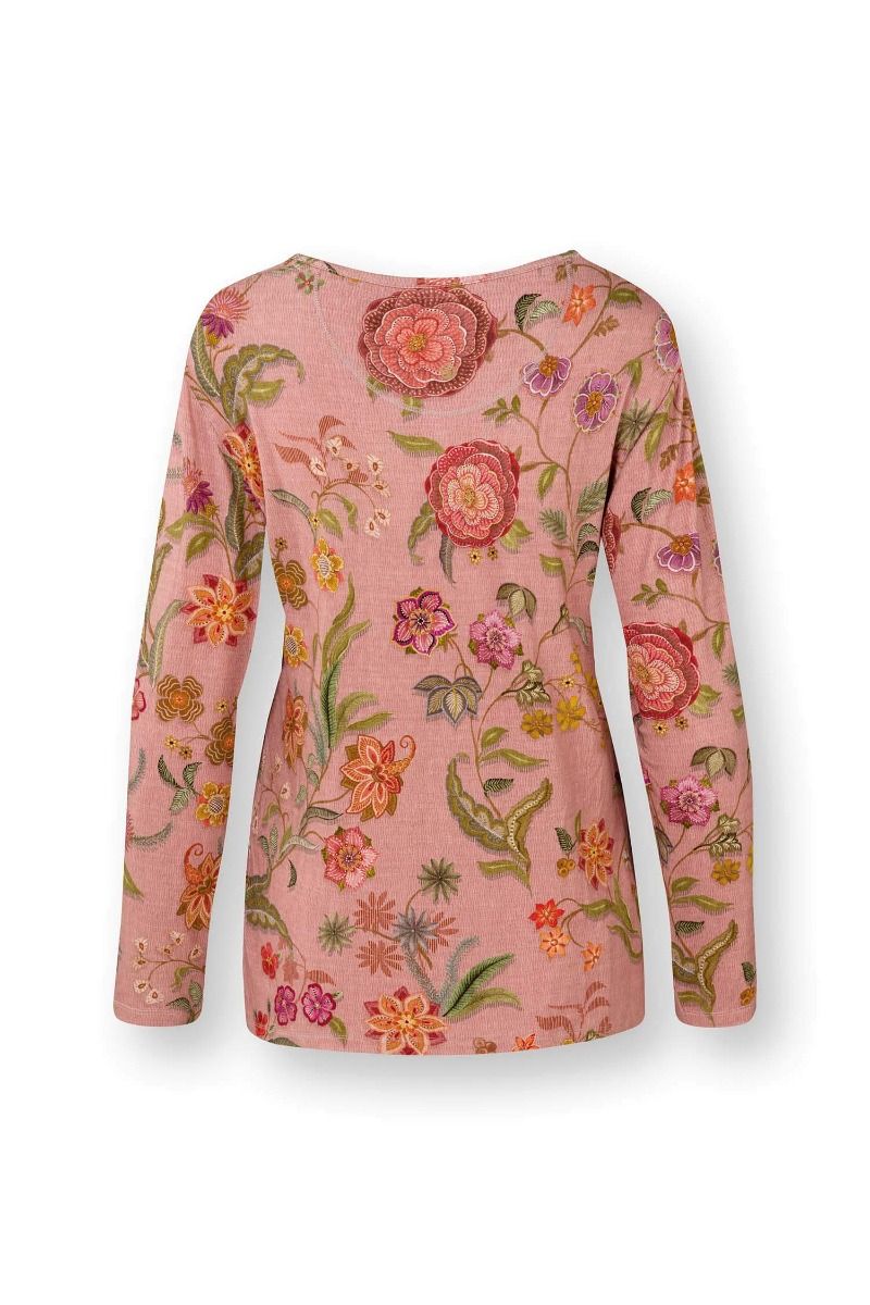 Trice Top à Manches Longues Coco Flower Corail 