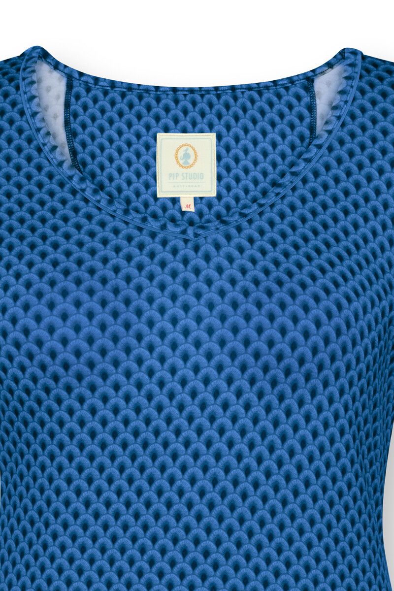 Top mit Kurze Ärmeln Suki Blau