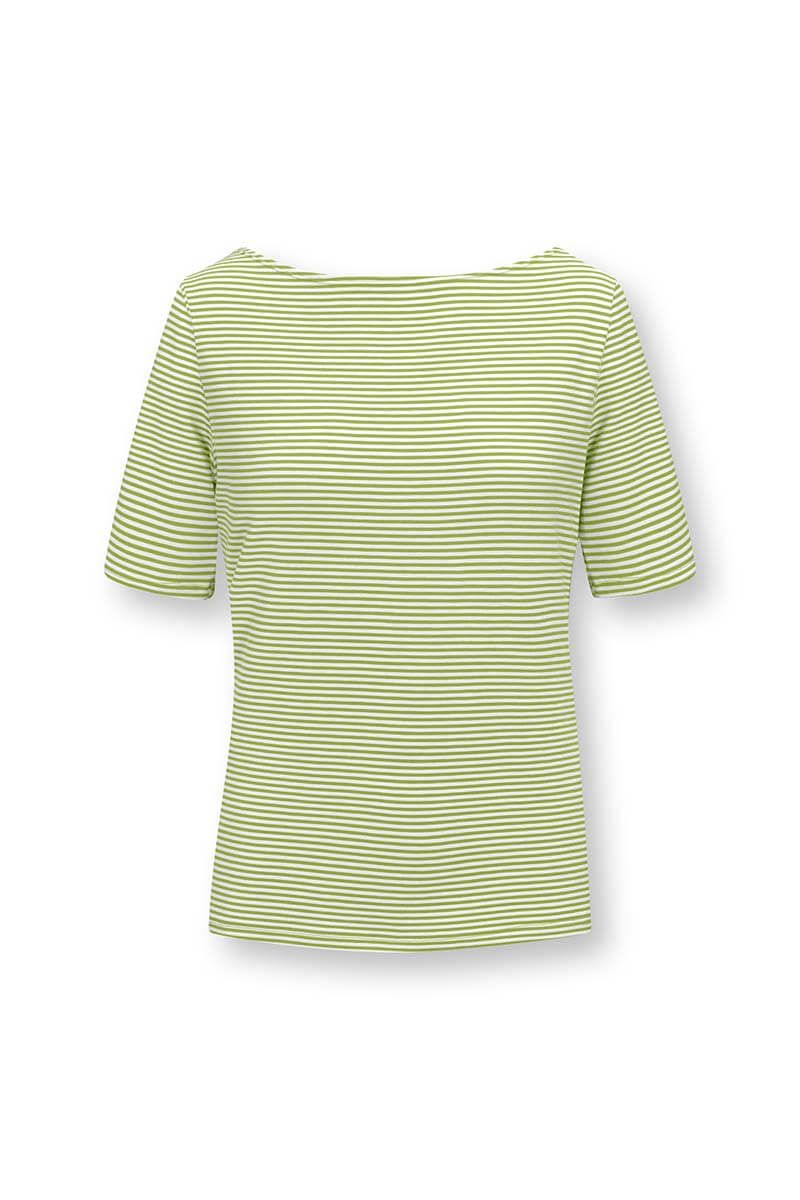 Top Short Sleeve Little Sumo Stripe Bright Green
