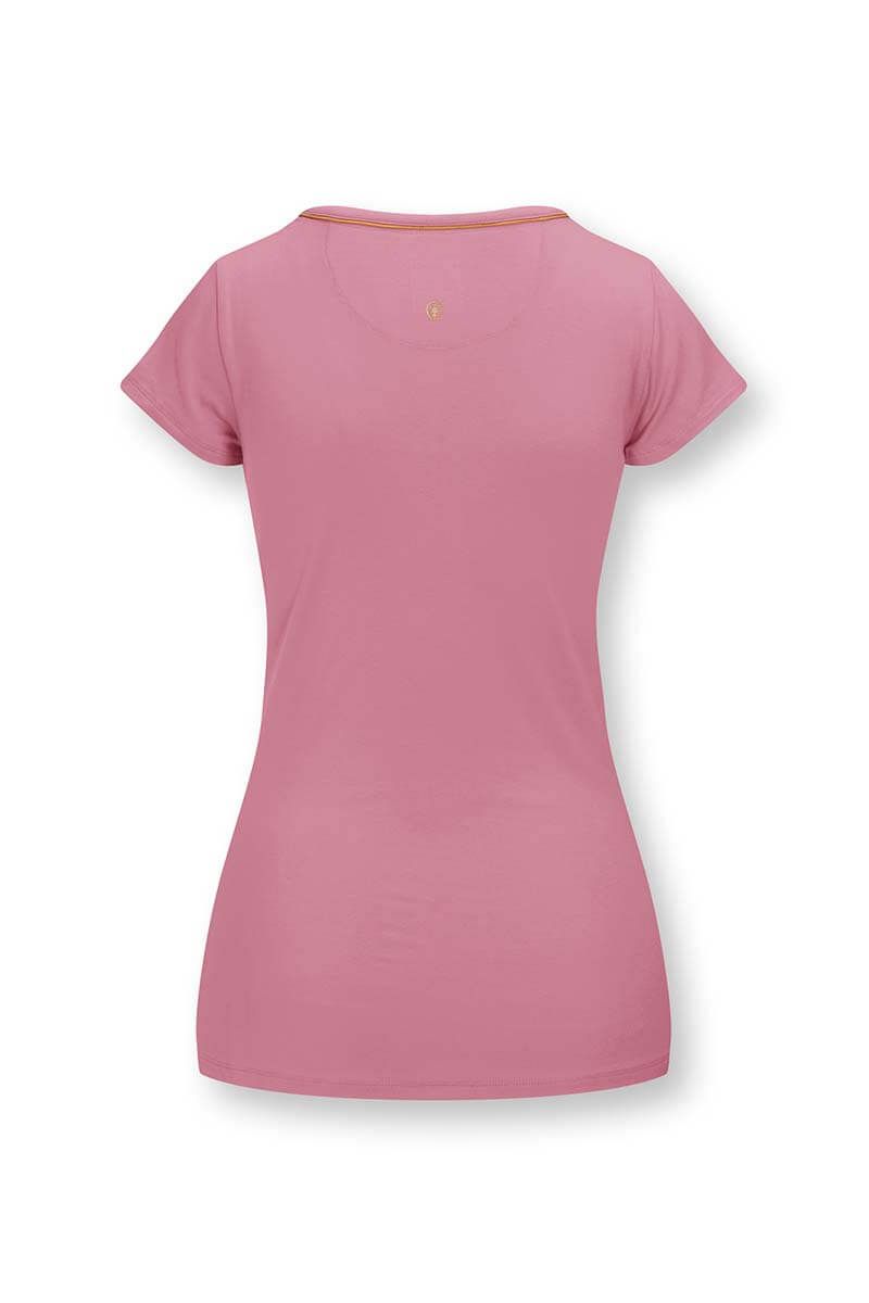 Top Short Sleeve Solid Pink