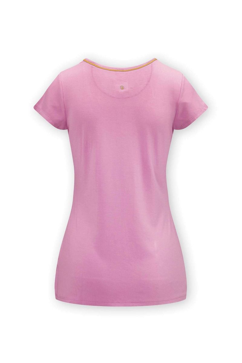 Top Short Sleeve Solid Lilac