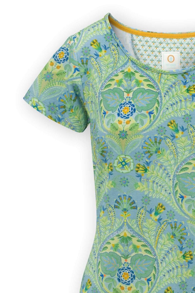 Top Short Sleeve Alba Blue Green