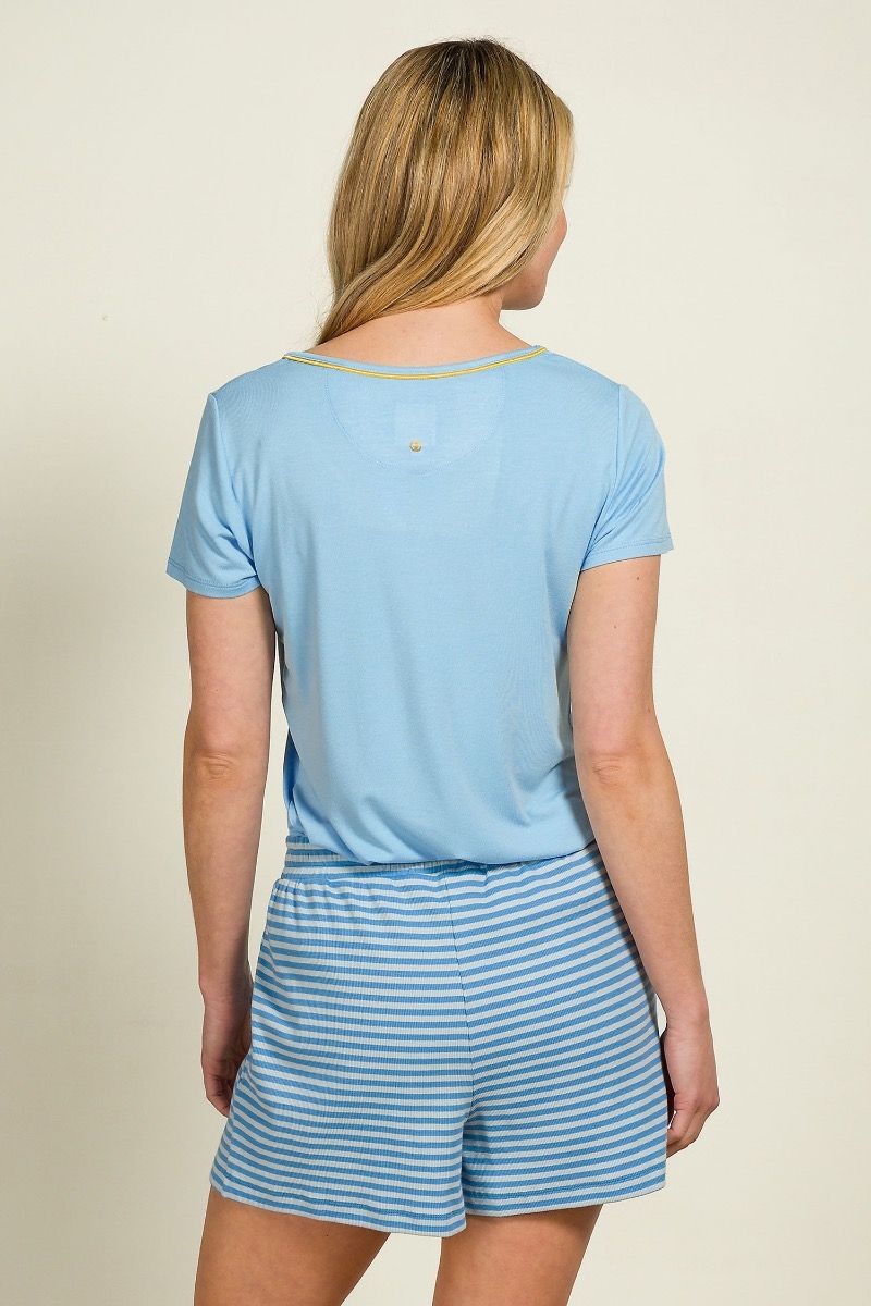 Toy Top Kurze Ärmeln Solid Blau