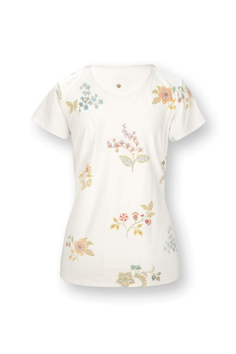 Tilly Top à Manches Courtes Blossom Chique Blanc