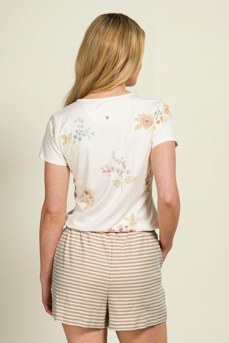 Tilly Top à Manches Courtes Blossom Chique Blanc
