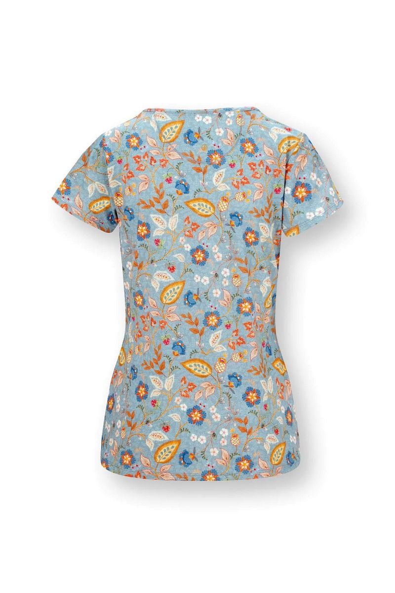 Tilly Top à Manches Courtes Jameela Bleu