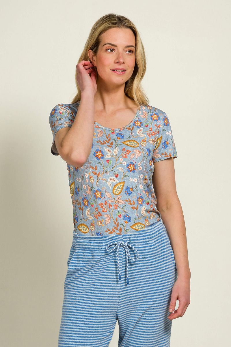 Tilly Top à Manches Courtes Jameela Bleu
