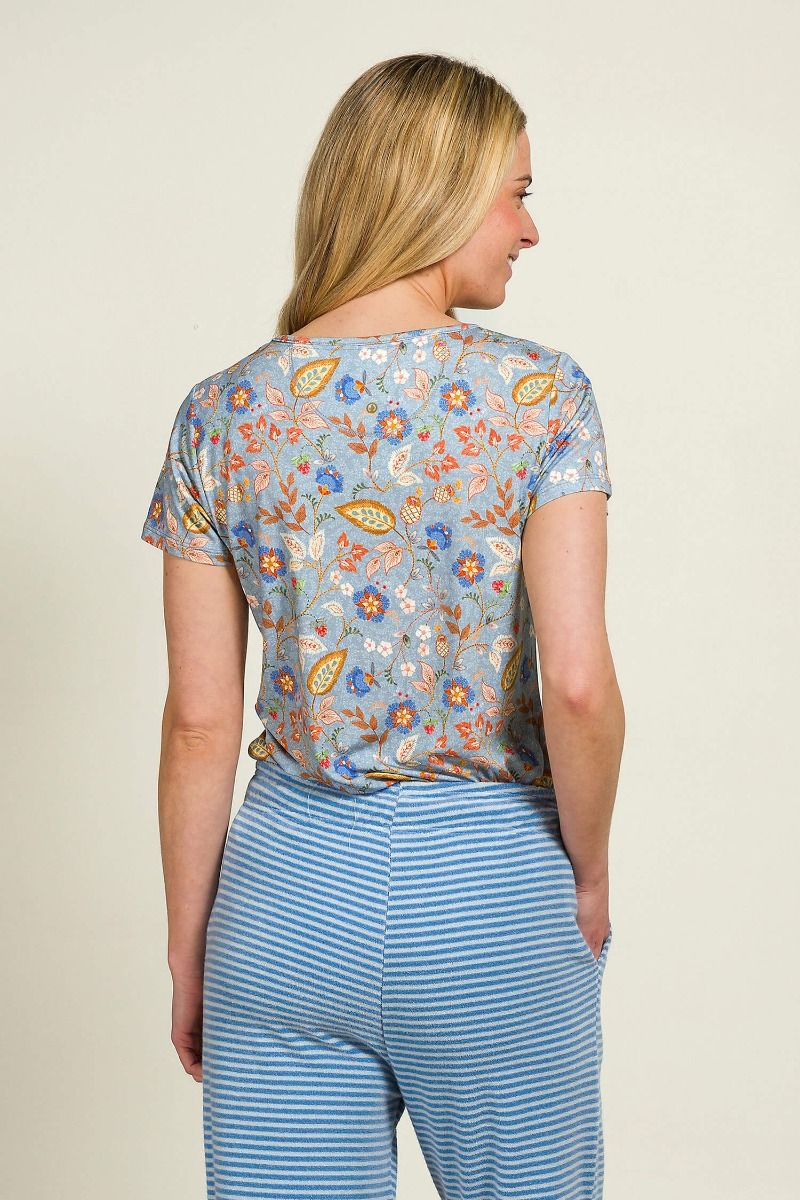 Tilly Top à Manches Courtes Jameela Bleu