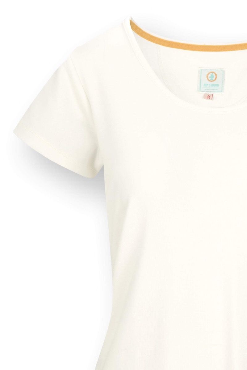 Tilly Top à Manches Courtes Solid Blanc
