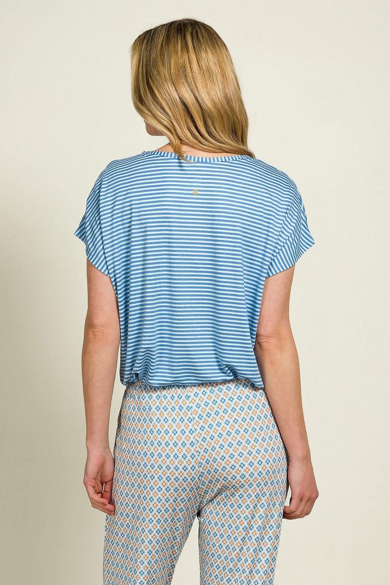 Tatum Top à Manches Courtes Little Sumo Stripe Bleu