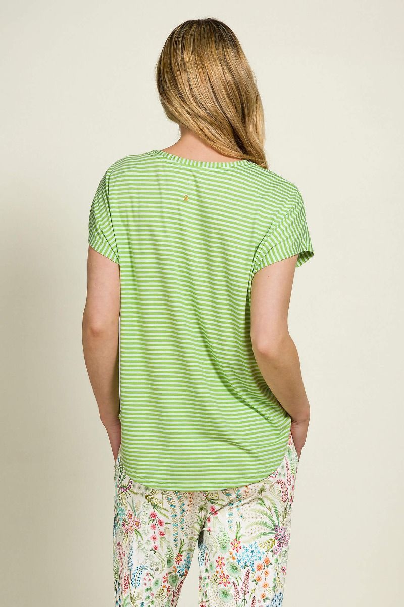 Tatum Top Kurze Ärmeln Little Sumo Stripe Grün