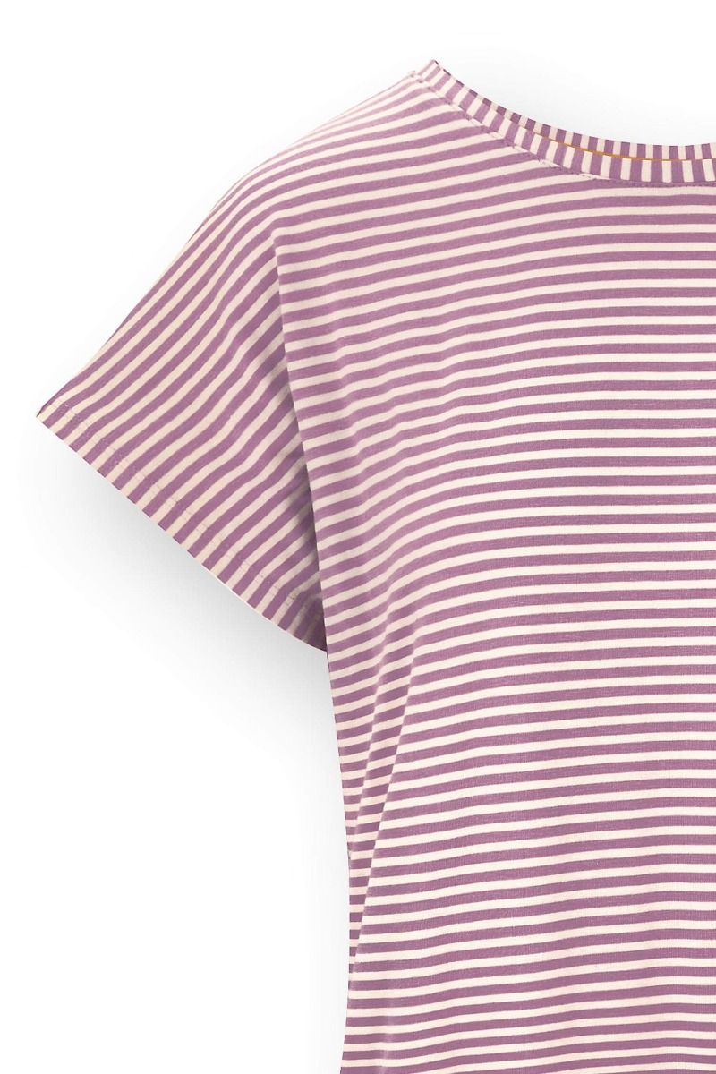 Tatum Top Kurze Ärmeln Little Sumo Stripe Lila