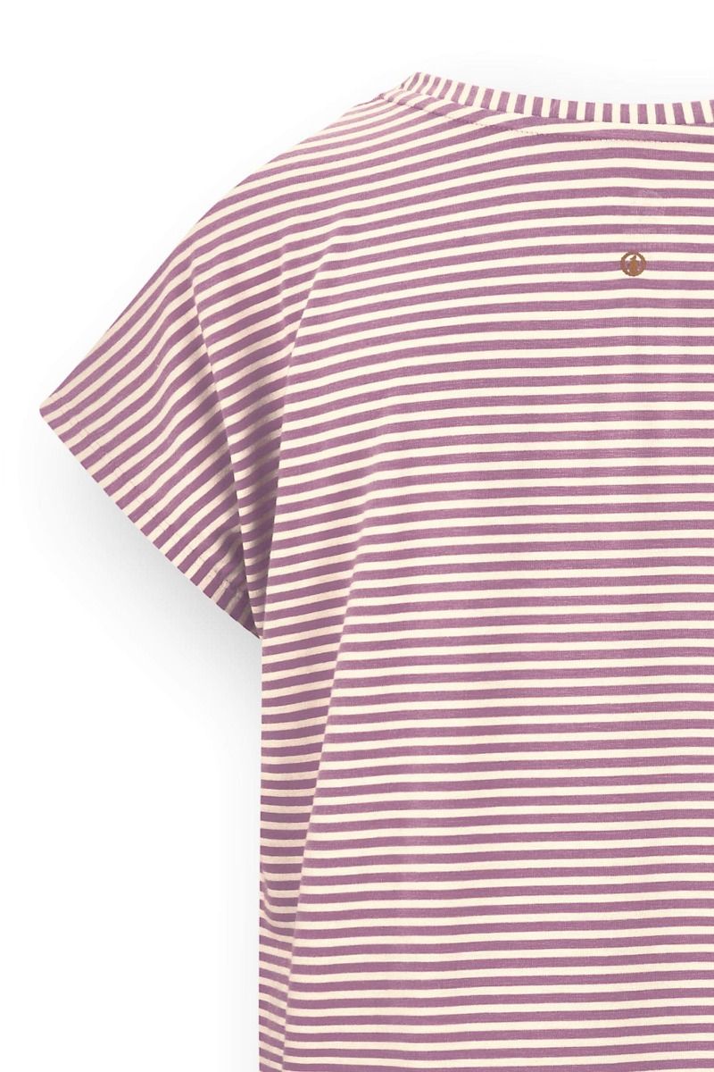 Tatum Top Kurze Ärmeln Little Sumo Stripe Lila