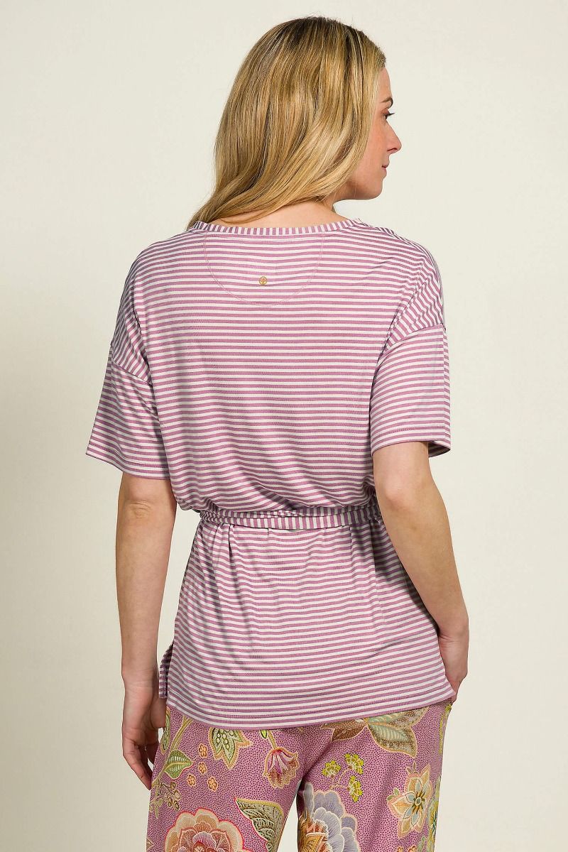 Tonya Top Short Sleeve Little Sumo Stripe Lilac