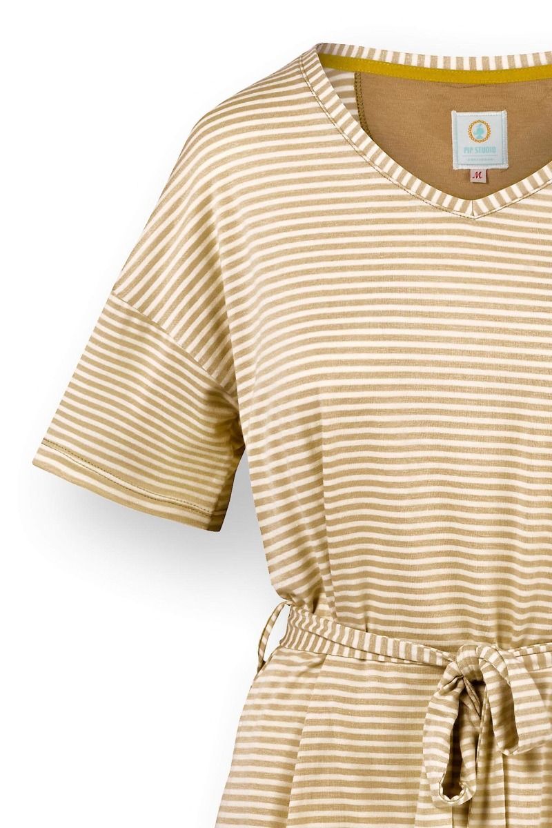 Tonya Top Short Sleeve Little Sumo Stripe Sand