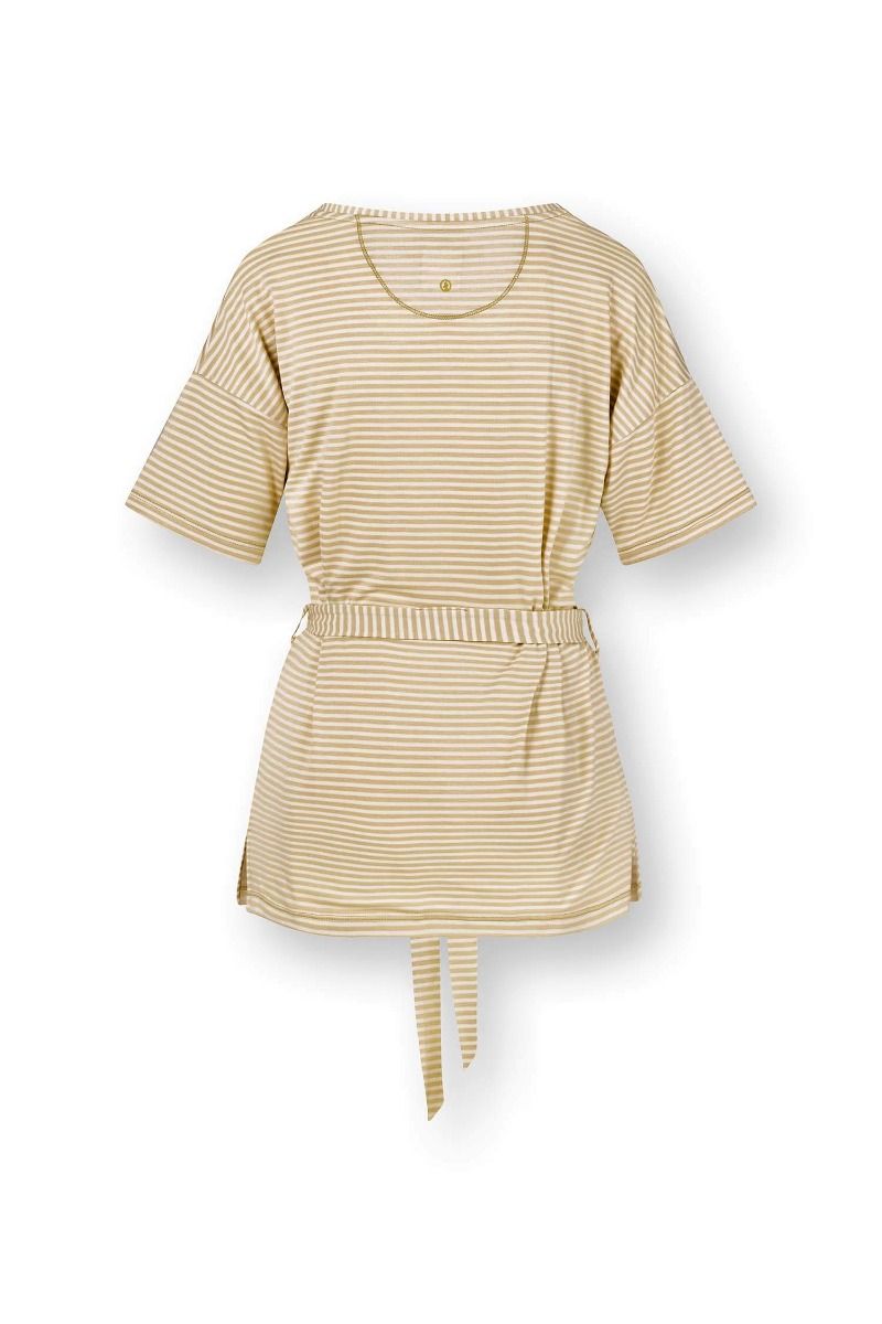 Tonya Top Short Sleeve Little Sumo Stripe Sand