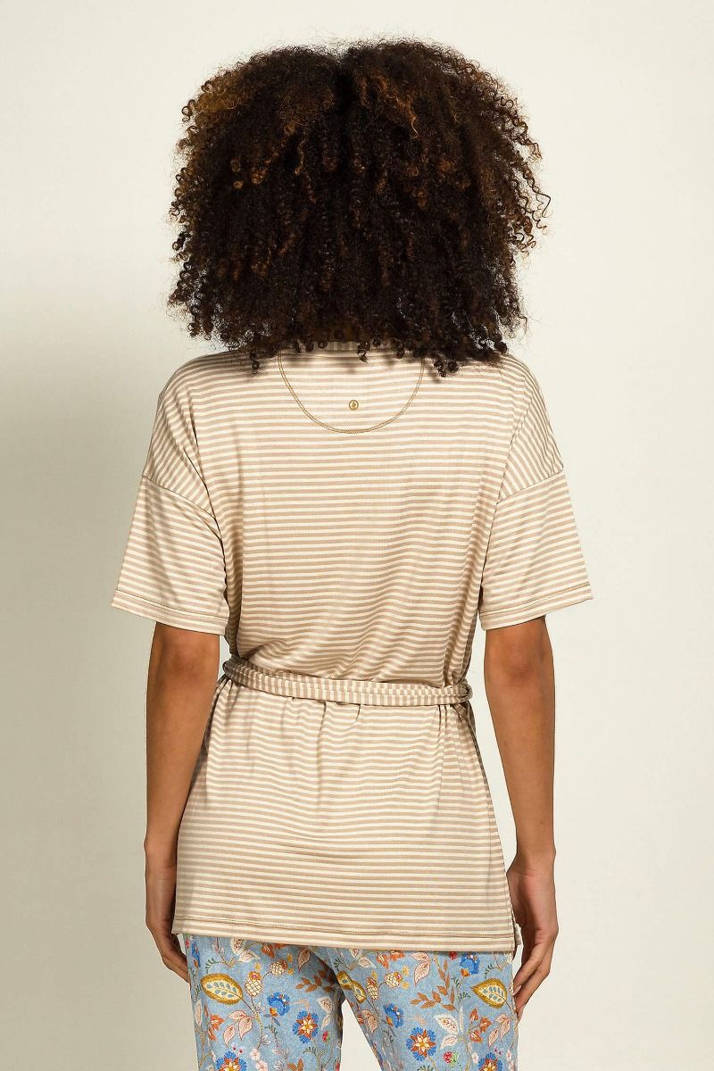 Tonya Top Short Sleeve Little Sumo Stripe Sand