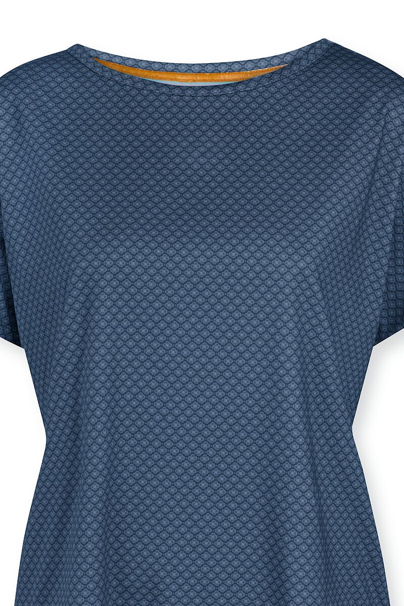 Sport Shirt korte mouw Lace Flower Blauw