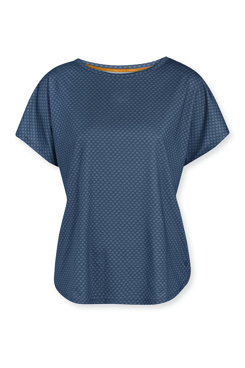 Sport Shirt korte mouw Lace Flower Blauw
