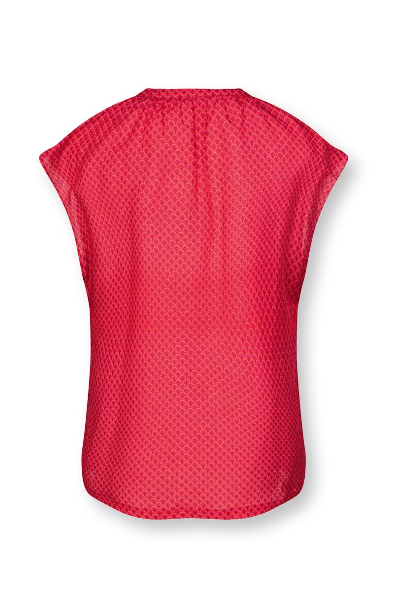 Top Short Sleeve V-neck Suki Red