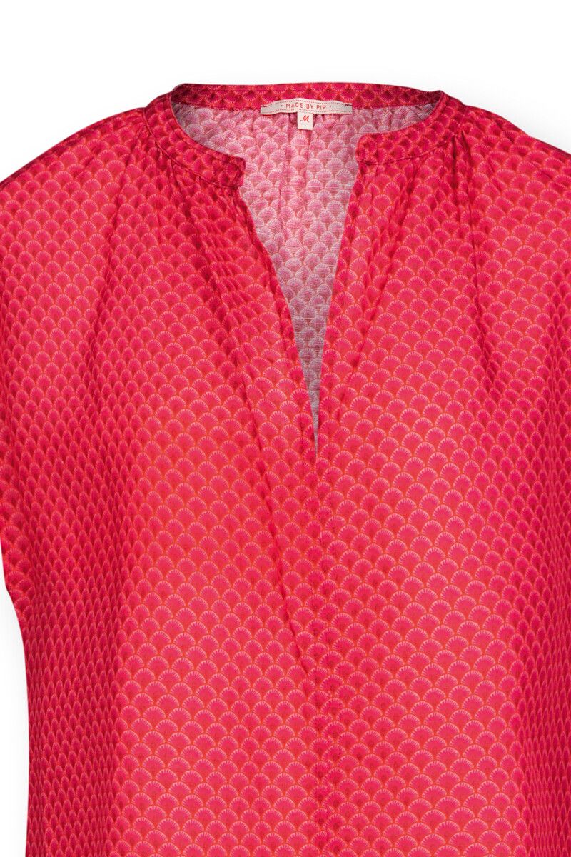 Mode Shirts V-hals shirts Citiknits V-hals shirt rood casual uitstraling 