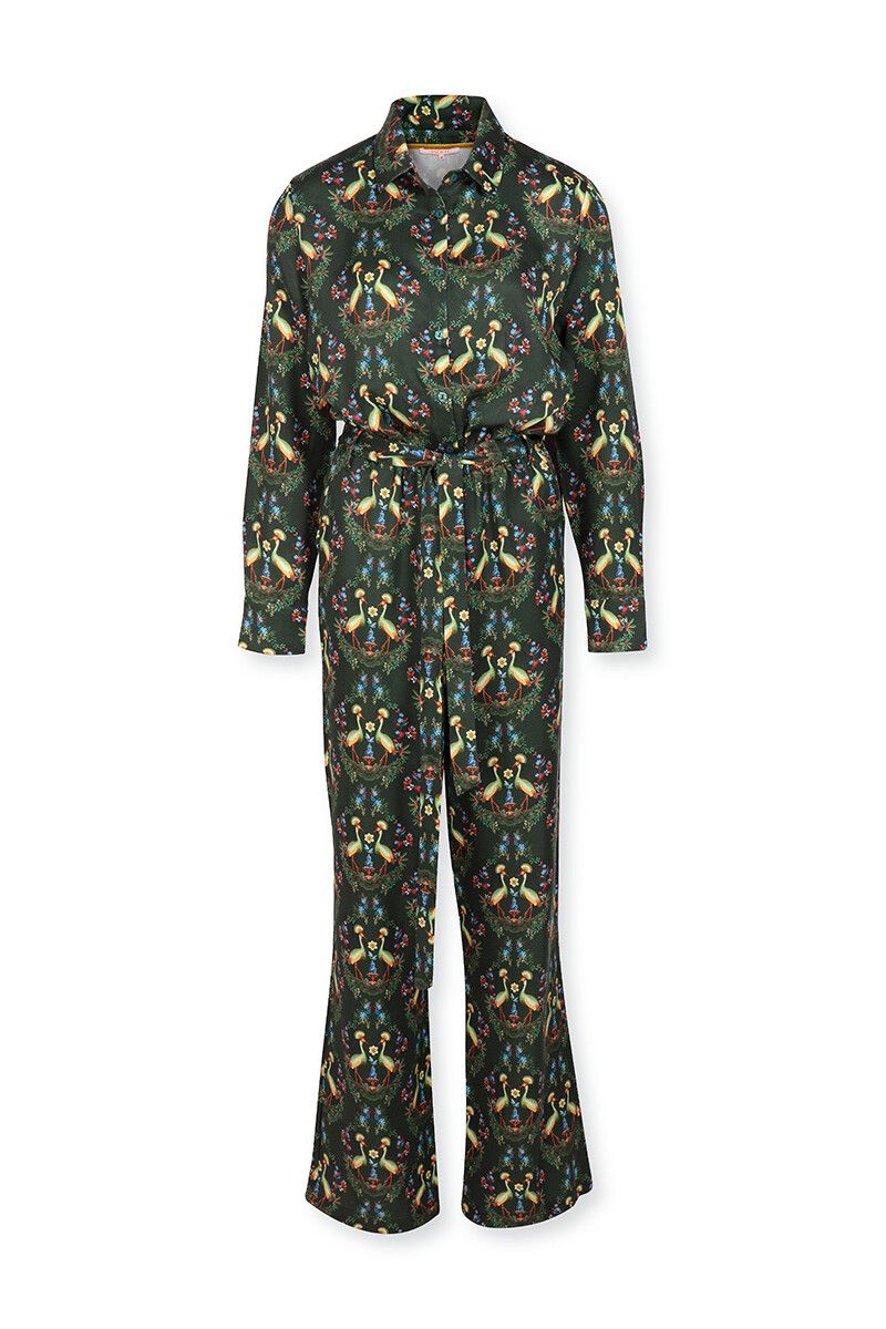 Jumpsuit Flirting Birds Groen