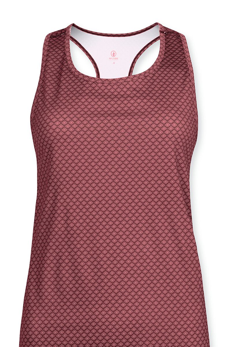 Sport Top Ärmellos Lace Flower Rosa