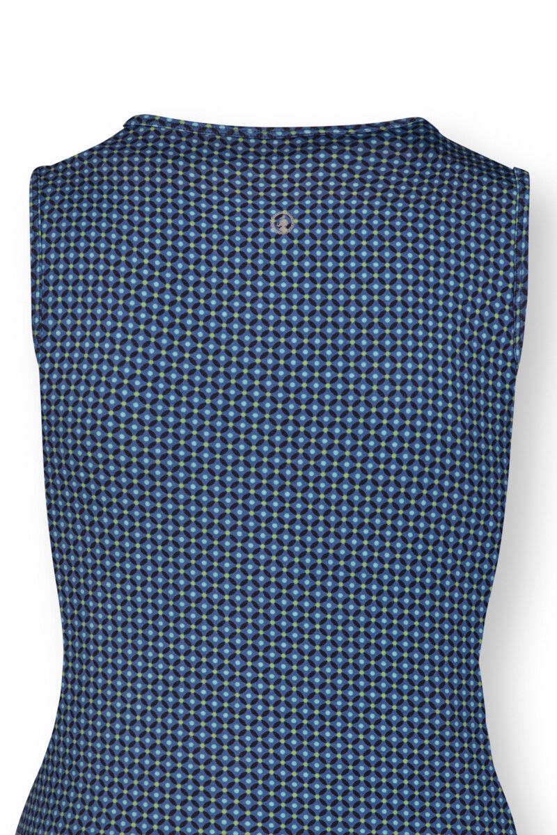 Sport Top Mouwloos Cross Stitch Blauw