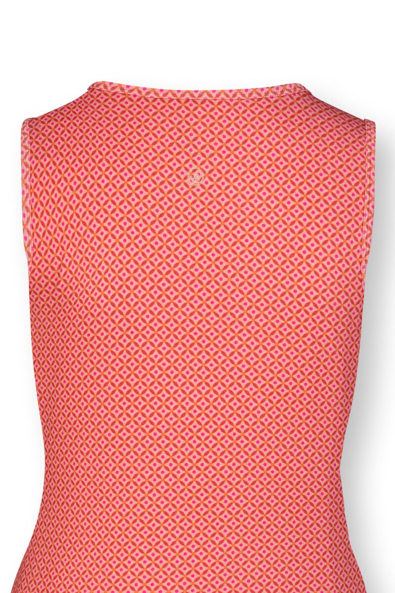 Sport Top Ärmellos Cross Stitch Rot