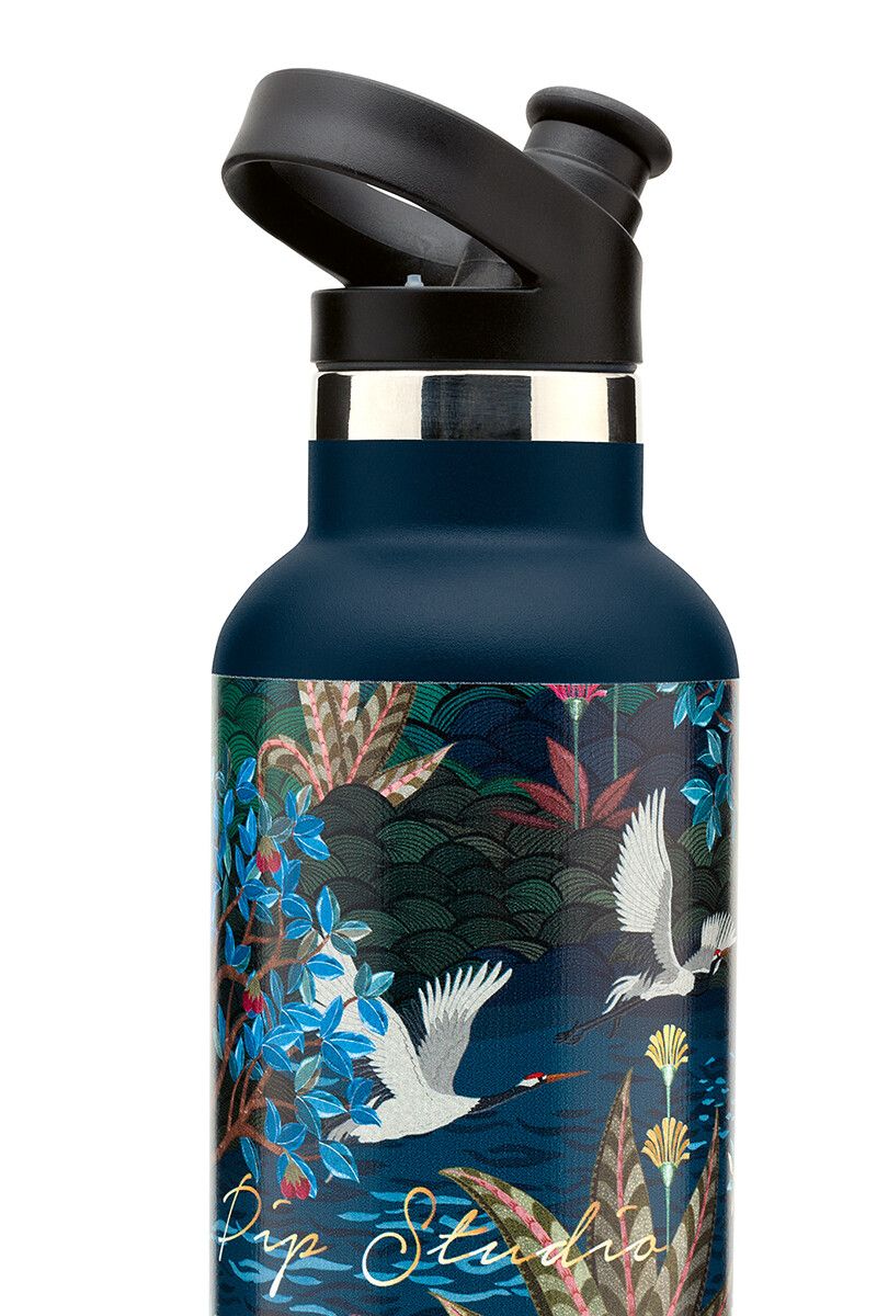 Water Bottle Pip Garden Dark Blue